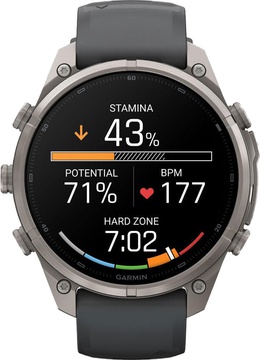 Garmin Fenix 9 Pro inReach 47mm Titanium with Graphite/Black Silicone Band (010-04336-20/21)