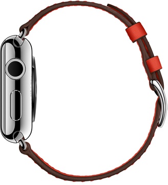 Apple Watch Hermes Leather Single Tour 38mm/40mm/41mm/42mm Capucine Swift (MMP32)