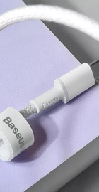 Baseus High Density Braided Fast Charging Data Type-C to Type-C 100W (1m) White