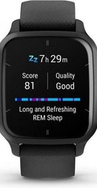 Garmin Venu Sq 2 – Music Edition Slate Aluminum Bezel with Black Case and Silicone Band (010-02700-00/10/80