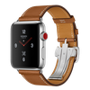 Apple Watch Hermes 42mm Series 3 GPS + Cellular Stainless Steel Case with Fauve Barenia Leather Single Tour Deployment Buckle (MQLR2)