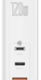 Baseus GaN Mini 2xUSB Type-C/USB Port + Type-C 120W White (CCGAN-J02)