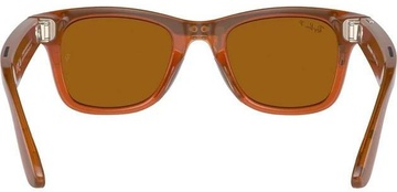 Ray-Ban Meta Wayfarer Large - Shiny Caramel/Polarized Brown (RW4008 670683 53-22)