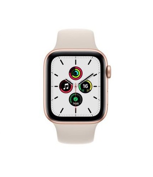 Apple Watch SE 40mm Gold Aluminum Case with Starlight Sport Band (MKQ03)