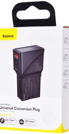 Baseus Universal Conversion Plug PPS Charger 18W (1 Type-C + 1 USB) Black (CCTY-01)