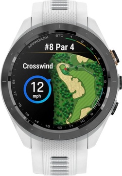 Garmin Approach S70 42mm B. Ceramic Bezel w. Powder Gray S. Band (010-02746-01/11)