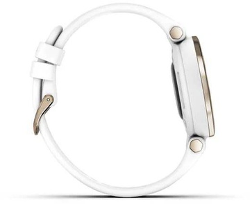 Garmin Lily Cream Gold Bezel with White Case and Silicone Band (010-02384-10)