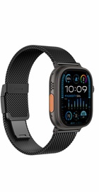 AmazingThing Premium Metal Band for Apple Watch 42/44/45/46/49 mm Black