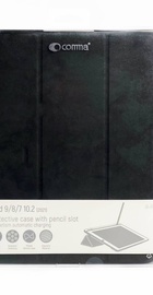 Comma Leather Case with Pen Holder Series for iPad 10.2" Black