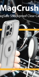 SwitchEasy CRUSH AirBarrier Shockproof Clear Case with MagSafe for iPhone 14 Pro Max 6.7"