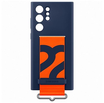 Samsung S908 Galaxy S22 Ultra Silicone with Strap Cover Navy (EF-GS908TNEG)