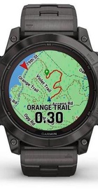 Garmin Fenix 7X Pro Sapphire Solar Carbon G. DLC Tit. with Vented Tit. Bracelet (010-02778-30)