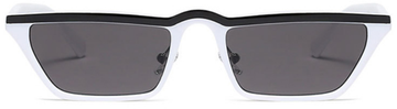 HBK Sexy Cat Eye Sunglasses (c5 white frame/grey lenses)