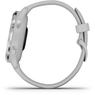 Garmin Venu 2S Silver Stainless Steel Bezel with Mist Gray Case and Silicone Band (010-02429-12)