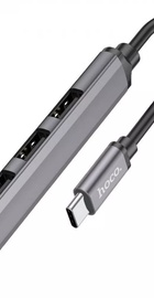 Hoco HB26 4 in 1 (Type-C to 1хUSB3.0 + 3хUSB2.0) Space Grey