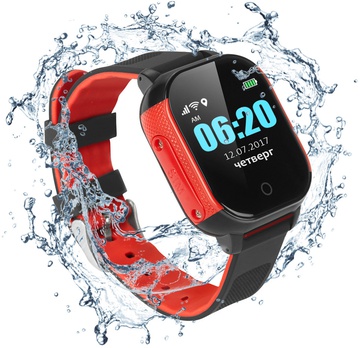 Lemfo DF50 Ellipse Aqua с GPS трекером (Черно-красный)