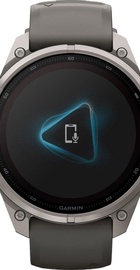 Garmin Fenix 9 Pro inReach Solar 47mm Titanium with Pebble Gray/Silver Gray Silicone Band (010-04338-00/01)
