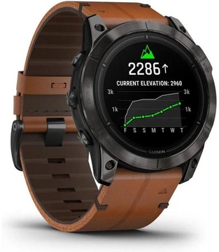 Garmin Epix Pro Gen 2 Sapphire 51mm Carbon G. DLC Tit. with Chestnut L. Band (010-02804-30)