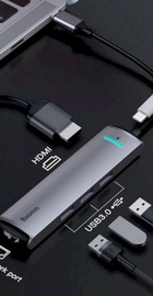 Baseus Mechanical Eye 6-in-1 Type-C to 3xUSB3.0+RJ-45+HDMI (CAHUB-J0G)