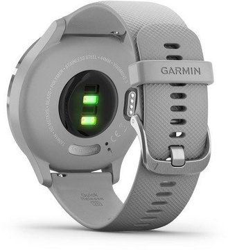 Garmin Vivomove 3 Silver Stainless Steel Bezel w. Powder Gray and Silicone B. (010-02239-00)