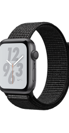 Apple Watch Nike+ Series 4 GPS 44mm Space Gray Aluminum Case with Black Nike Sport Loop (MU7J2)