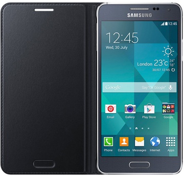 Samsung Flip Cover for Galaxy Alpha G850 (EF-FG850BBEGRU) Black