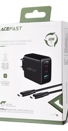 Acefast A13 PD 65W (2 Type-C + USB) Black