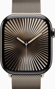 Apple Watch Series 10 GPS + Cellular 46mm Natural Titanium Case With Natural Milanese Loop - S/M (MC7Q4)