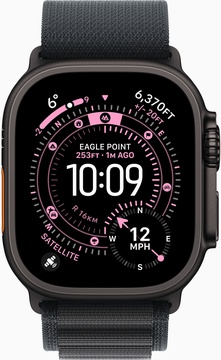 Apple Watch Ultra 3 GPS + Cellular 49mm Black Tit. Case w. Black Alpine Loop - Medium (MF0V4)