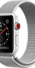 Apple Watch Series 3 GPS + Cellular 42mm Silver Aluminum w. Seashell Sport L. (MQKQ2)