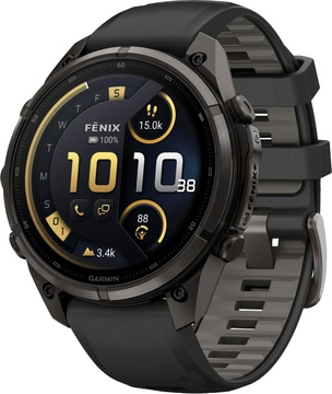 Garmin Fenix 9 Pro inReach 47mm Carbon Gray DLC Titanium w. Black/Pebble Gray Silicone B. (010-04336-10/11)