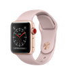 Apple Watch 38mm Series 3 GPS + Cellular Gold Aluminium Case with Pink Sand Sport Band (MQKH2)