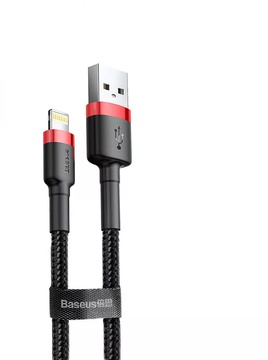 Baseus Cafule Lightning 2.4A (0.5m) Red/Black (CALKLF-A19)