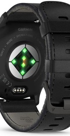 Garmin Venu 3 Slate S. Steel Bezel w. Black Case and Leather Band (010-02784-52/02)