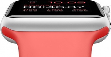 Apple Watch Sport 42mm Silver Aluminum Case with Pink Sport Band (MJ3R2)