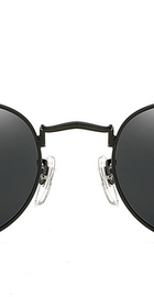 VMOERS Retro Small Round Sunglasses Men Vintage Brand Shades Male Black