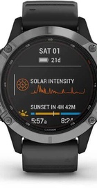 Garmin Fenix 6 Solar Silver with black band (010-02410-00)