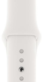 Apple Watch Series 5 GPS + Cellular 40mm Stainless Steel Case with White Sport Band (MWWR2, MWX42)