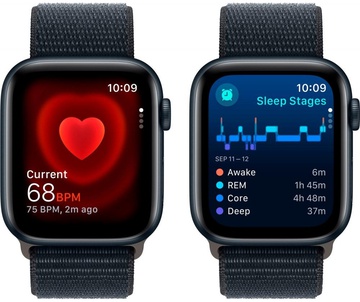 Apple Watch SE 2 GPS 44mm Midnight Aluminium Case with Midnight Sport Loop (MREA3)