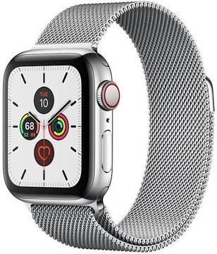 Apple Watch Series 5 GPS + Cellular 40mm Stainless Steel Case with Milanese Loop (MWWT2)