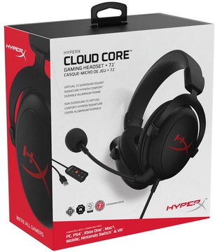 HyperX Cloud Core + 7.1 Black (HX-HSCC-2-BK)