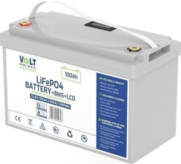 Volt Polska LiFePO4 12,8V 100Ah BMS LCD (6AKLI10L12)