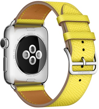 Apple Watch Hermes Leather Single Tour 42mm/44mm/45mm/46mm/49mm Lime Epsom (MPXE2)