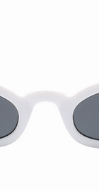 TOYEARN Vintage Sexy Ladies Cat Eye Sunglasses Women 2018 (C06 White frame/Grey Glasses)