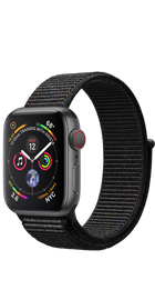 Apple Watch Series 4 GPS + Cellular 40mm Space Gray Aluminum Case with Black Sport Loop (MTUH2, MTVF2)