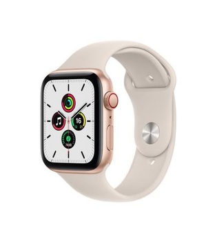 Apple Watch SE 40mm Gold Aluminum Case with Starlight Sport Band (MKQ03)