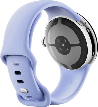 Google Pixel Watch 4 41mm Wi-Fi Polished Silver Aluminum case / Iris Active Band