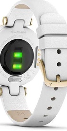 Garmin Lily Light Gold Bezel with White Case and Italian Leather Band (010-02384-B3)