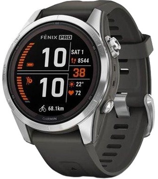 Garmin Fenix 7S Pro Solar Silver w. Graphite Band (010-02776-00/01)