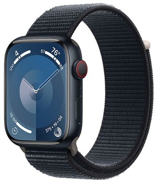 Apple Watch Series 9 GPS + Cellular 45mm Midnight Aluminum Case With Midnight Sport Loop (MRMF3)